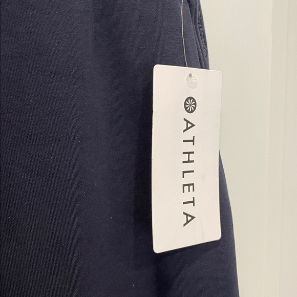 NWT. Size women’s Athleta Large Tall (LT) Navy Heavy fleece sweatpants. - Picture 2 of 5